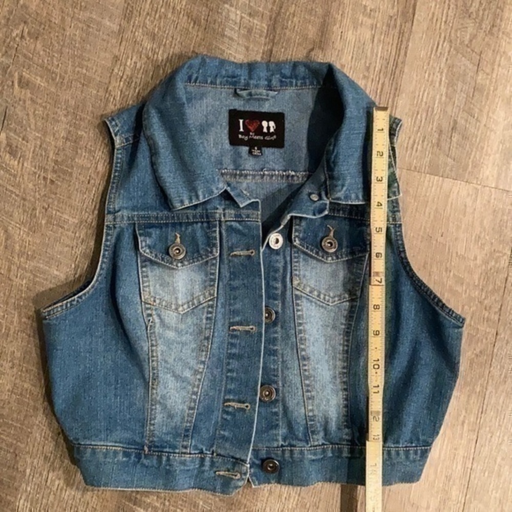 Boy Meets Girl cropped denim vest size small - Picture 7 of 7